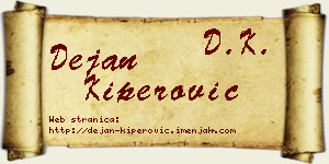Dejan Kiperović vizit kartica